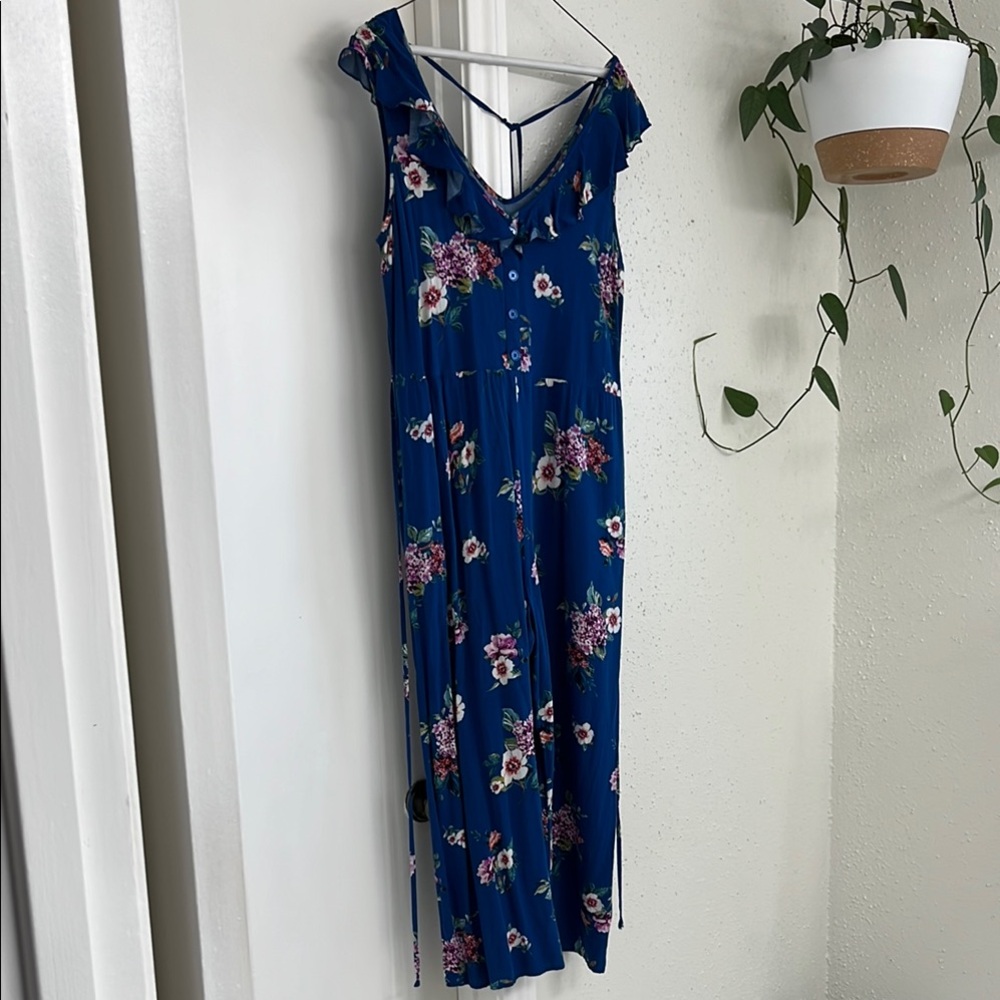 Floral Blue Jumpsuit